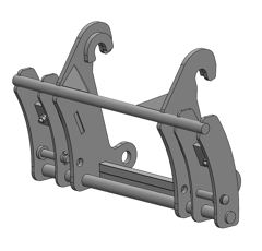 Interface pour télescopique CATERPILLAR/FAUCHEUX BLANC adaptable