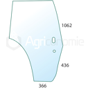 Vitre de porte G. de machine agricole MASSEY FERGUSON 3804659M1 adaptable