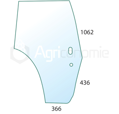 Vitre de porte Dr. de machine agricole MASSEY FERGUSON 3805642M1 adaptable
