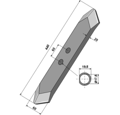 Schar für Kurzscheibenegge KVERNELAND KK303107R Nachbau