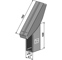 Verschleißschutz für Grubber EVERS 990364 Nachbau  