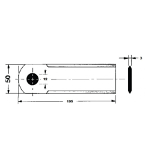 Contre couteau lisse pour JOHN DEERE Z35241 adaptable - BlackSteel