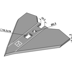 Reja binadora 120 x 3 mm para escardador SCHMOTZER 361631 adaptable - BlackSteel©