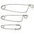 Epingle bouclement 8 cm avec oeillet ovins (Vendu par 5)