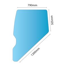 Türscheibe rechts/links für Landmaschine FIAT 5154934 Nachbau