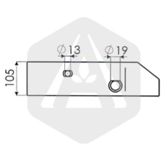 Contre-sep charrue KVERNELAND gauche 63606 adaptable
