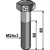 Boulon M24x3 x 80 pour broyeur STROM adaptable - Blacksteel©