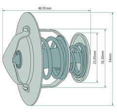 Thermostat pour tracteur CASE IH 98463637 adaptable
