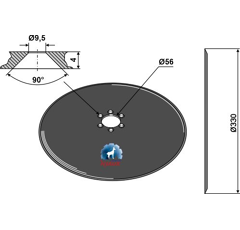 Säscheibe glatt Ø330x4 mm  KLEINE KL848901 Nachbau  