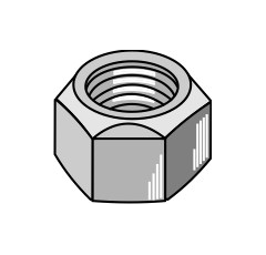 Ganzmetallmutter mit Klemmteil M12 - DIN980 verz. 10.9 Europäische EA-Qualität