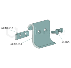 Fléau complet 120 x 120 x 10 mm pour broyeur DÜCKER adaptable