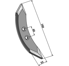 Schar 360 mm für Grubber – Nachbau