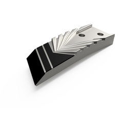 Pointe Droite de décompacteur avec plaquettes carbure, plaquettes carbure arrière et renfort acier KUHN K18000470 adaptable