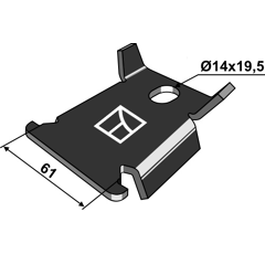 Verdrehsicherung - 60x60 - Stärke 4 - 0.230 kg