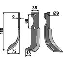 Fräsmesser Links 180 x 35 Grillo Nachbau