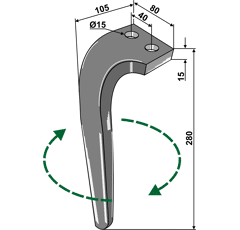 Kreiseleggenzinken - rechtsSchraube: 960/14x1.5x50 12.9  RH61R RH  Rabe