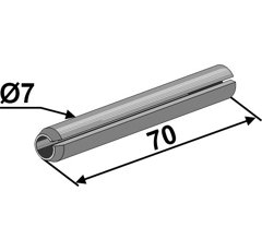 Goupille élastique 7 x 70 mm pour herse rotative KRONE adaptable