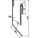 Griffe Ø9 x 470 mm droite pour semoir adaptable - Blacksteel©
