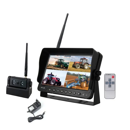 Kit caméra de recul sans fil 120° AHD avec moniteur 9'' Quad et caméra magnétique et rechargeable | TECHNI-POWER