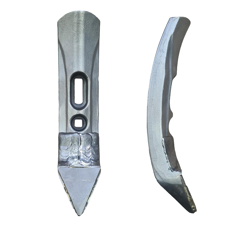 Soc de cultivateur avec plaquettes carbure et rechargement 60 mm TOUTES MARQUES adaptable