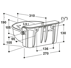 Abreuvoir à flotteur avec soupape basse pression 341-N | SUEVIA