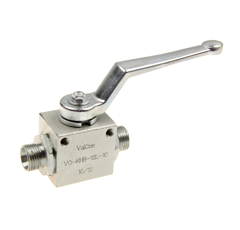 Blockhahn, verzinkt, mit Befestigungsbohrung, beidseitig AG M18x1,5, Fabrikat ValCon ValCon BKH12LVC