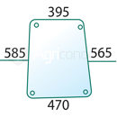 Vitre de porte D/G pour machine agricole FENDT 247811030960 adaptable