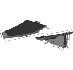 Soc 350 mm pour cultivateur KOTTE adaptable - Blacksteel©