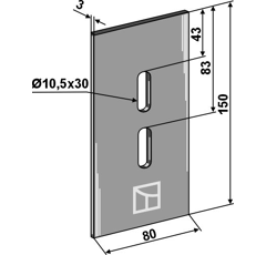 Racloir pour rouleaux packer PEGORARO 006567 adaptable 