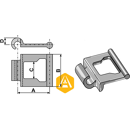 Chaîne à articulation 87 x 36 mm en acier pour épandeur adaptable