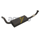 Pot d'echappement pour téléscopique JCB 333/D6429 adaptable