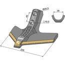 Gänsefußschar, Hartmetall beschichtet 101EXT1109 Köckerling Nachbau