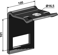 Halter Zinken 101 - 100 mm Nachbau  