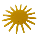 Étoile à doigts 370mm pour bineuse KULT KRESS K.FH 99207IM adaptable - BlackSteel©