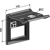 Halter für Zinken 80x12 mit Verstärkungsfeder 80x10