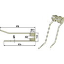 Dent de fenaison PZ224 adaptable - BlackSteel©