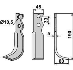 Fräsmesser - rechts GOL17R Goldoni Nachbau