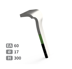 Dent de herse rotative Droite 3 plaquettes carbure avec rechargement BREVIGLIERI 0060184D adaptable