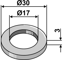 Scheibe 30x3x17 für Häcksler – Nachbau  
