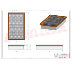 Filtre à air adaptable HIFI FILTER SC90070