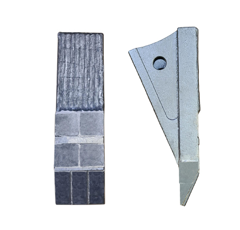 Sabot de décompacteur avec plaquettes carbure, plaquettes carbure arrière et rechargement QUIVOGNE SOC00022 adaptable