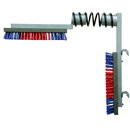 Brosse d'étable bleu / rouge 50 x 10 cm