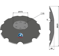 Disco dentado para Rubin LEMKEN 3490466 adaptable - BlackSteel©