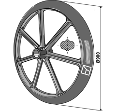Packerscheibe - Ø800mm - Dal-Bo - 29° - Nabenbreite 150 - GG20 - Nachbau