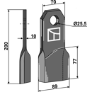 Couteau droit pour broyeur FEHRENBACH M200R adaptable - Blacksteel©