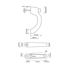 Poignée de porte pour tracteur JOHN DEERE AL66989 adaptable