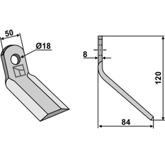 Couteau Y pour broyeur DRAGONE 101.02.653 adaptable 