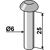 Rivet à tête ronde 6 x 25 mm adaptable