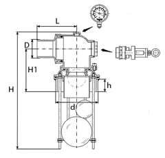 Valve de trop-plein Ø 80 mm pour tonne à lisier adaptable