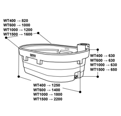 Abreuvoir de pâture SUEVIA WT400 - 400 L